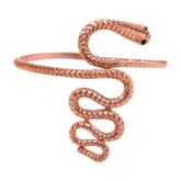New Women Rose Gold Color Metal Upper Arm Cuff Bracelet Cobra Snake Wrap Around